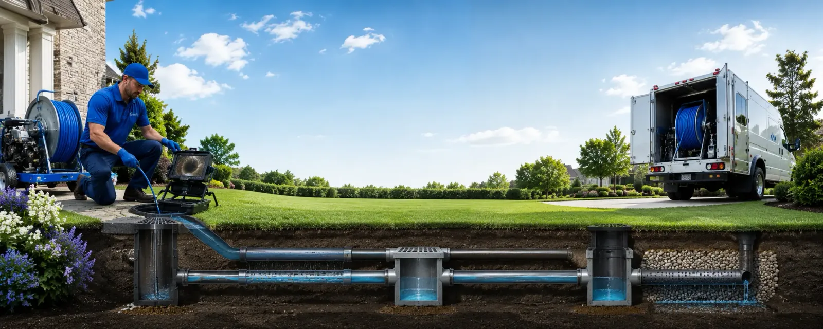 Outdoor drain cleaning information for Clarendon Hills, IL